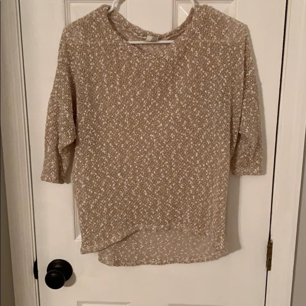 Tan and Cream Sweater